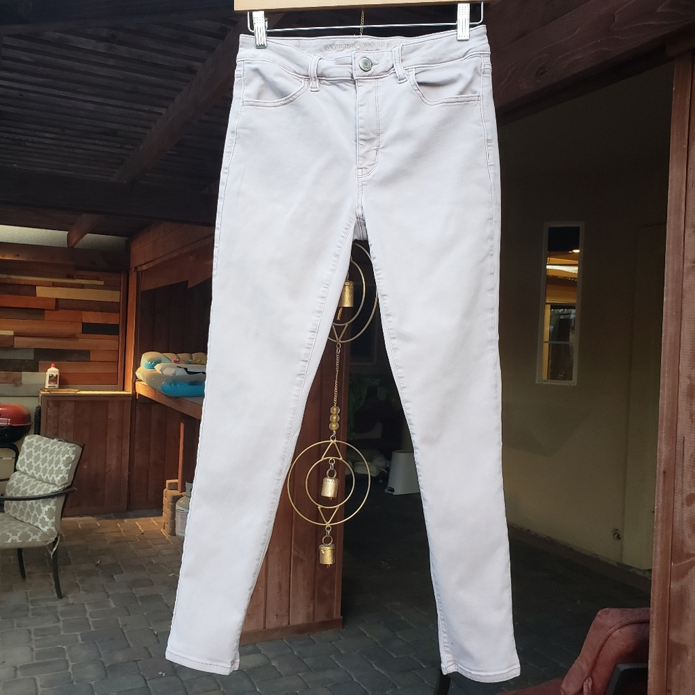 American Eagle Outfitters dusty pink skinny jeans